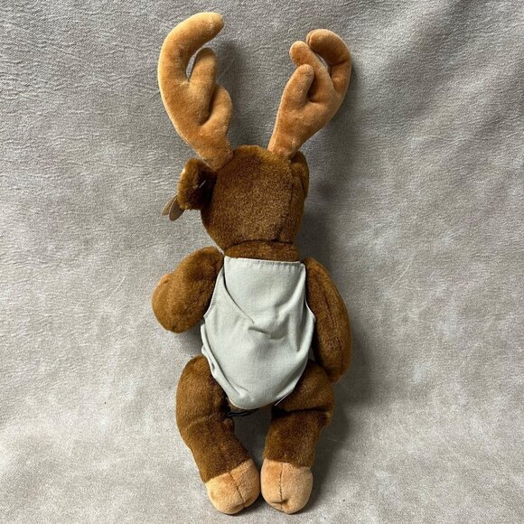 MONTGOMERY  Moose Plush Toy -Ty Attic Treasures Collection Plush 1993 16" - Picture 6 of 6